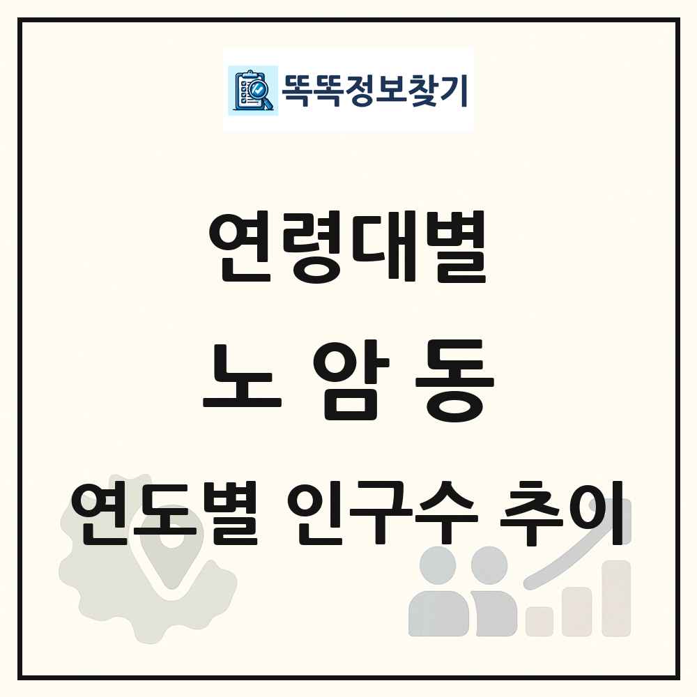 노암동 생애주기별 인구수 링크 그림